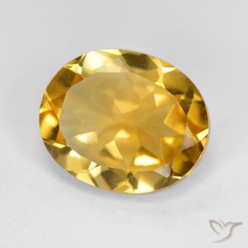 Citrine Doré profond naturelle ovale, 4.34 ct, VVS-VS