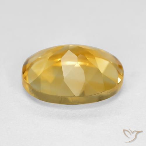 Citrine Doré profond naturelle ovale, 4.34 ct, VVS-VS