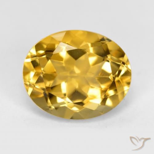 Citrine Doré profond naturelle ovale, 4.62 ct, VVS-VS
