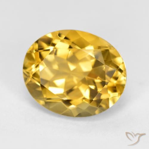 Citrine Doré profond naturelle ovale, 4.62 ct, VVS-VS