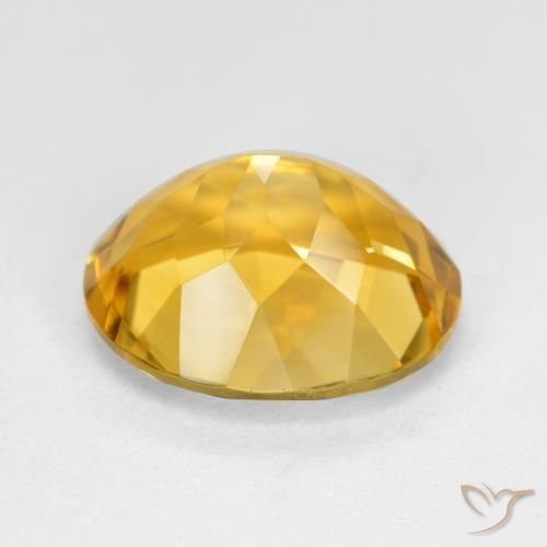 Citrine Doré profond naturelle ovale, 4.62 ct, VVS-VS
