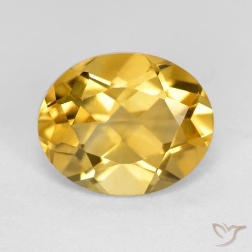 Citrine Doré moyen naturelle ovale, 4.16 ct, VS