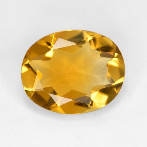 Citrine doré naturelle coupe ovale, 3,18 ct, VVS-VS