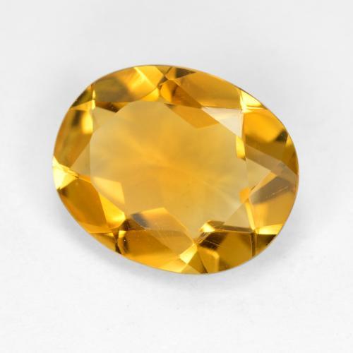 Citrine doré naturelle coupe ovale, 3,18 ct, VVS-VS