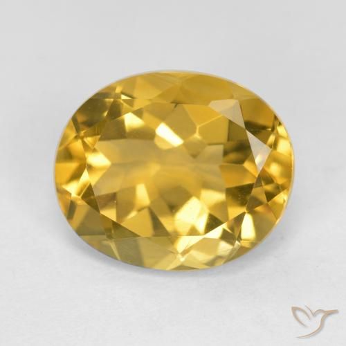 Citrine Orange Doré naturelle ovale, 4.32 ct, VVS-VS