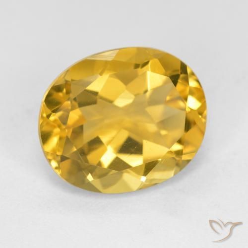 Citrine Orange Doré naturelle ovale, 4.32 ct, VVS-VS
