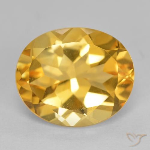 4.46ct Naturel Orange Doré Citrine, ovale, VS