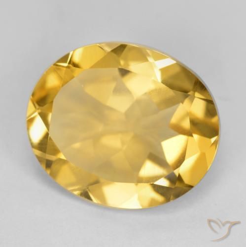Citrine Or moyen naturelle ovale, 4.03 ct, VS