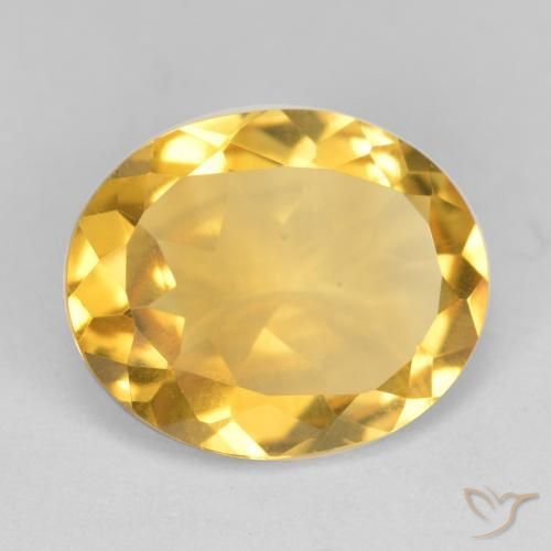 Citrine Or naturelle ovale, 3.81 ct, VS