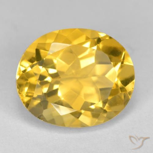 Citrine Doré naturelle ovale, 4.40 ct, VS