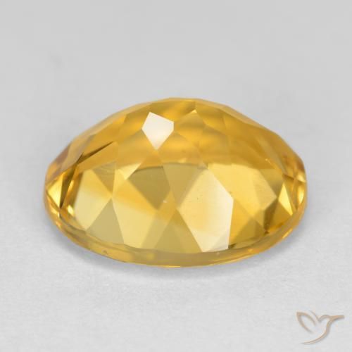 Citrine doré naturelle coupe ovale, 3,97 ct, VS