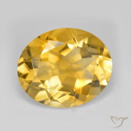 Citrine Orange Doré naturelle ovale, 4.22 ct, VS