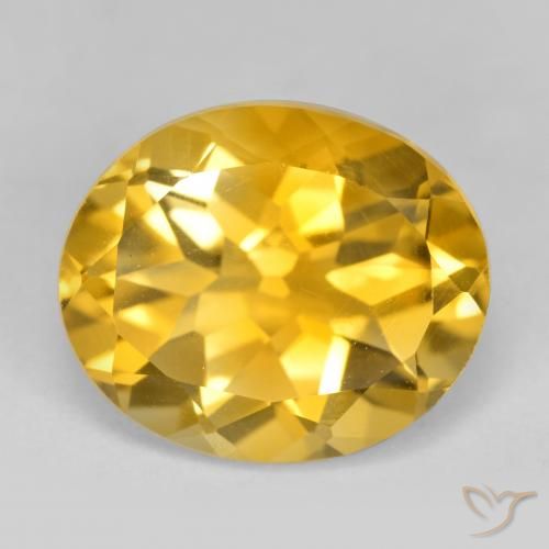 Citrine Doré vif naturelle ovale, 4.35 ct, VS