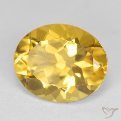 Citrine Orange Doré naturelle ovale, 4.07 ct, VS