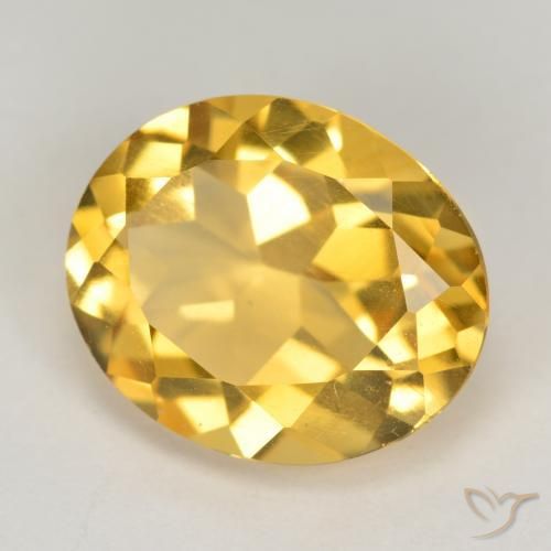 Citrine Orange Doré naturelle ovale, 4.06 ct, VS