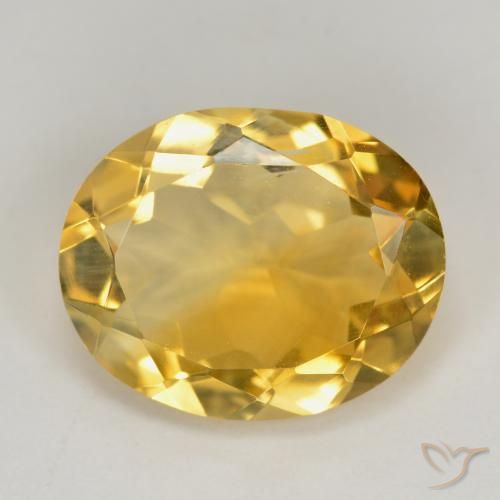 3.42ct Naturel Orange doré profond Citrine, ovale, VS