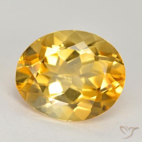 4.01ct Naturel Orange doré profond Citrine, ovale, VS