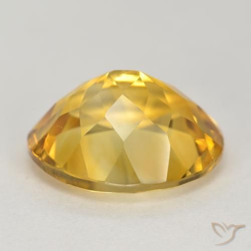Citrine Orange doré profond naturelle ovale, 4.01 ct, VS