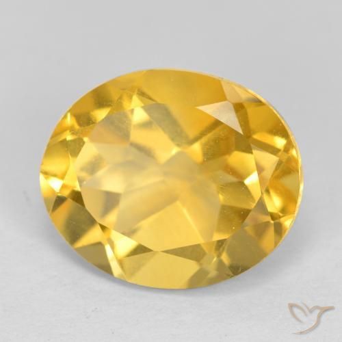 Citrine Or moyen naturelle ovale, 4.32 ct, VS