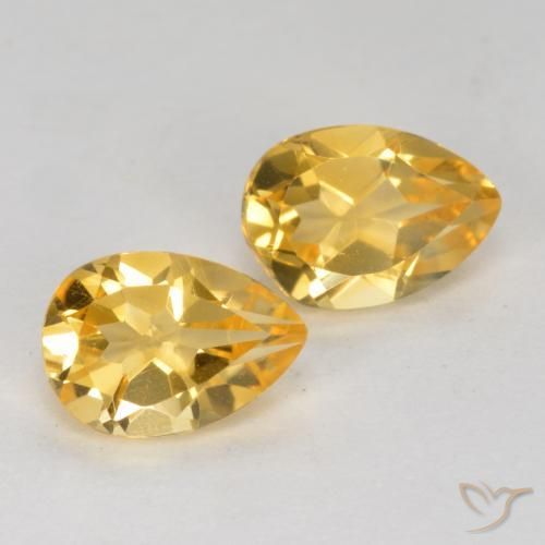 Shop natural 1.30ct Orange doré profond Citrine gems, En forme de poire, from Brésil at GemSelect. In stock, global shipping!