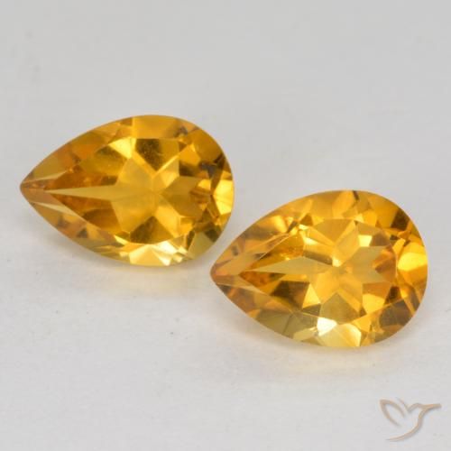 Shop natural 1.40ct Doré-orange foncé Citrine gems, En forme de poire, from Brésil at GemSelect. In stock, global shipping!