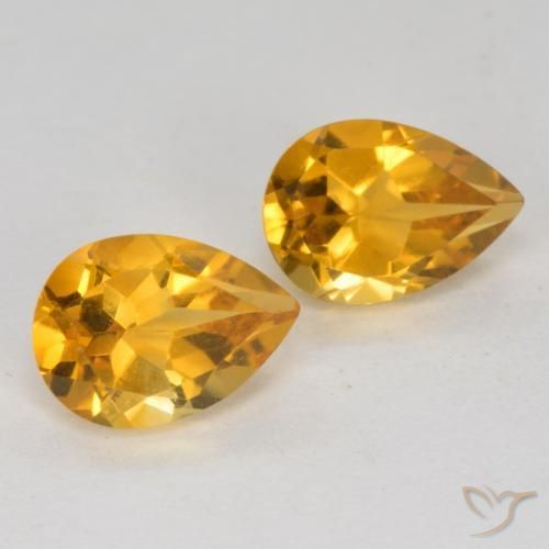 Shop natural 1.40ct Doré-orange foncé Citrine gems, En forme de poire, from Brésil at GemSelect. In stock, global shipping!