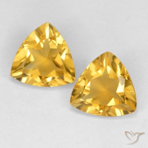 1.91ctw Naturel Doré moyen-foncé Citrine, Trillion, VS