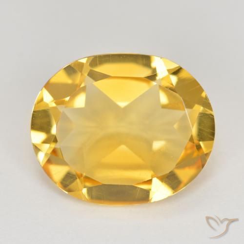 3.44ct Naturel Or moyen Citrine, ovale, VS