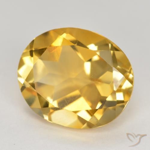 Citrine Doré moyen naturelle ovale, 4.73 ct, VVS-VS