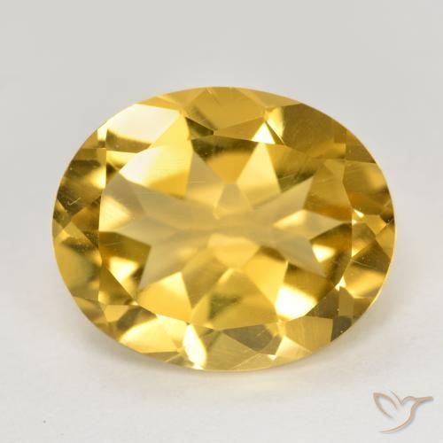 Citrine Doré moyen naturelle ovale, 4.27 ct, VS