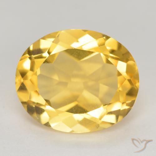 Citrine Doré naturelle ovale, 4.57 ct, VS