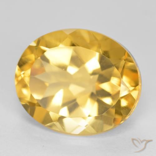 Citrine Or naturelle ovale, 4.94 ct, VS