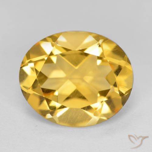 Citrine Doré moyen naturelle ovale, 3.91 ct, VS