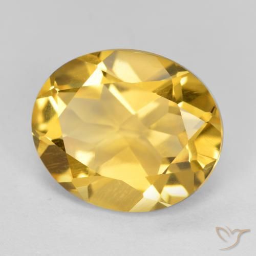 Citrine Doré moyen naturelle ovale, 3.91 ct, VS