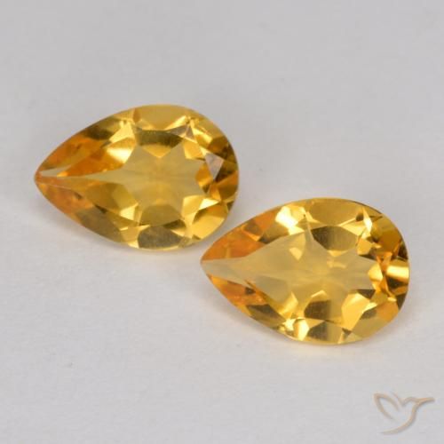 Shop natural 1.10ct Orange doré profond Citrine gems, En forme de poire, from Brésil at GemSelect. In stock, global shipping!