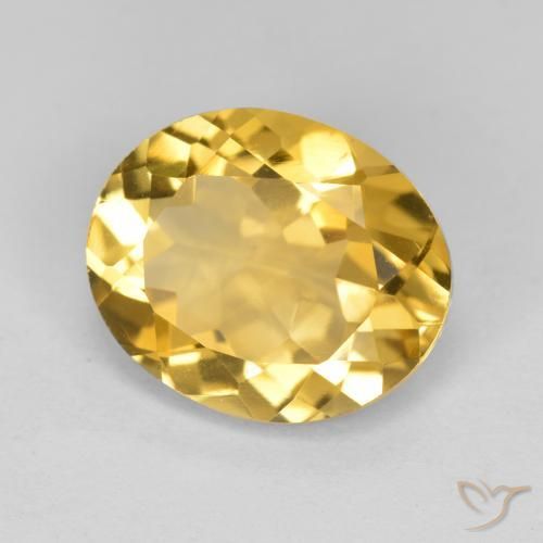Citrine Orange Doré naturelle ovale, 3.97 ct, VS