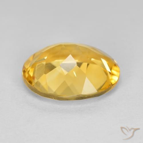 Citrine Orange Doré naturelle ovale, 3.97 ct, VS