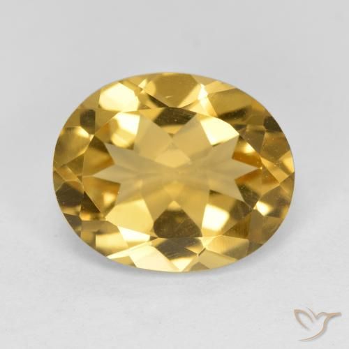 4.28ct Naturel Doré moyen Citrine, ovale, VS
