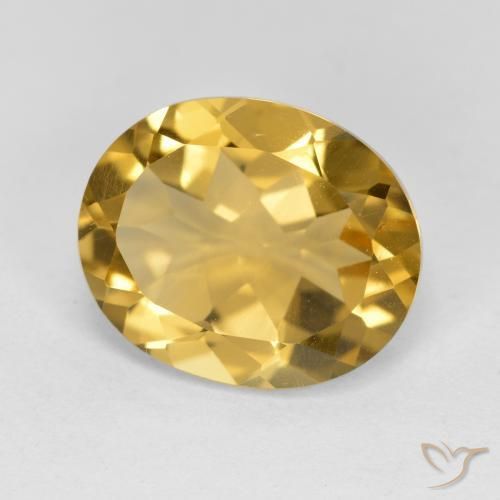 Citrine Doré moyen naturelle ovale, 4.28 ct, VS