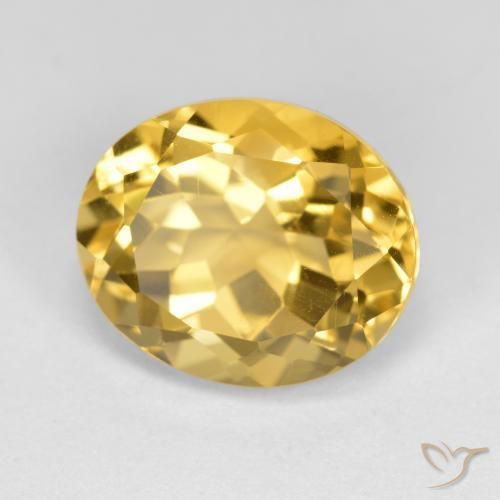 Citrine Or naturelle ovale, 4.90 ct, VVS-VS