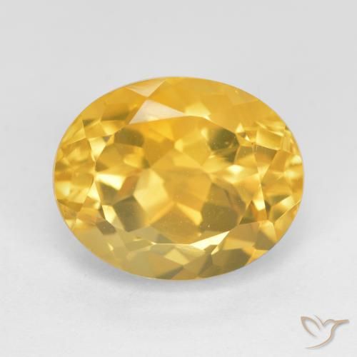 5.64ct Naturel Or moyen Citrine, ovale, VVS-VS