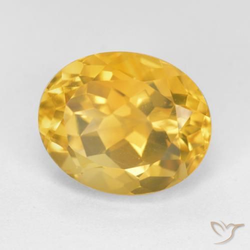 Citrine Or moyen naturelle ovale, 5.64 ct, VVS-VS