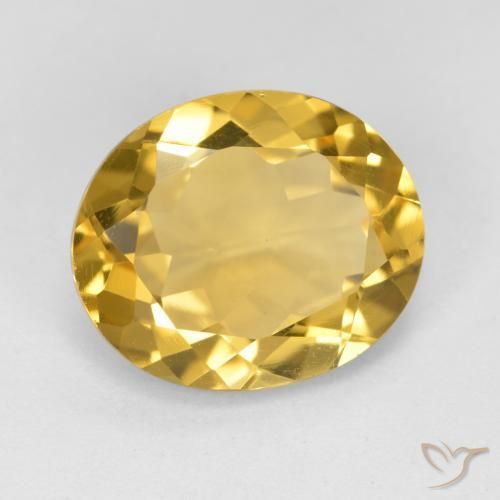 Citrine Or naturelle ovale, 3.89 ct, VS