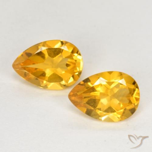 Shop natural 1.26ct Doré vif Citrine gems, En forme de poire, from Brésil at GemSelect. In stock, global shipping!