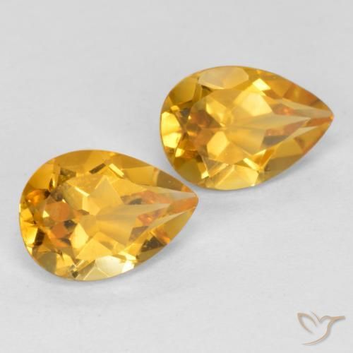Shop natural 1.31ct Orange doré profond Citrine gems, En forme de poire, from Brésil at GemSelect. In stock, global shipping!