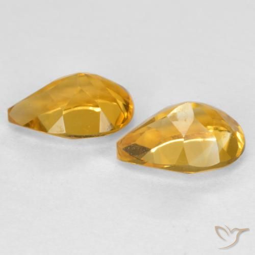 Shop natural 1.31ct Orange doré profond Citrine gems, En forme de poire, from Brésil at GemSelect. In stock, global shipping!