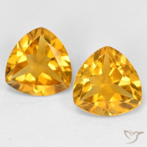 2.03ctw Naturel Doré foncé Citrine, Trillion, VS