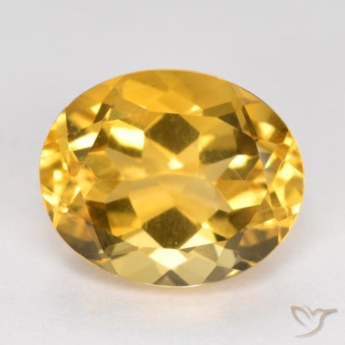Citrine Doré moyen naturelle ovale, 3.59 ct, VVS-VS