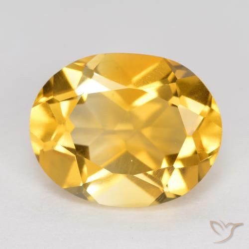 Citrine Doré vif naturelle ovale, 3.44 ct, VVS-VS