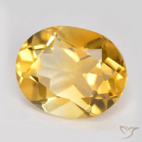 Citrine Doré vif naturelle ovale, 3.44 ct, VVS-VS
